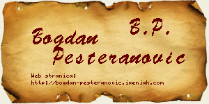 Bogdan Pešteranović vizit kartica